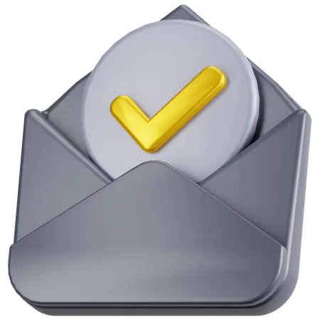 Chequeo de correo electrónico  3D Icon