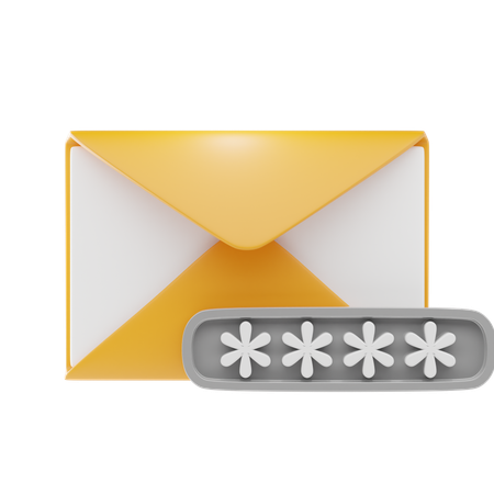 Contraseña de Email  3D Icon