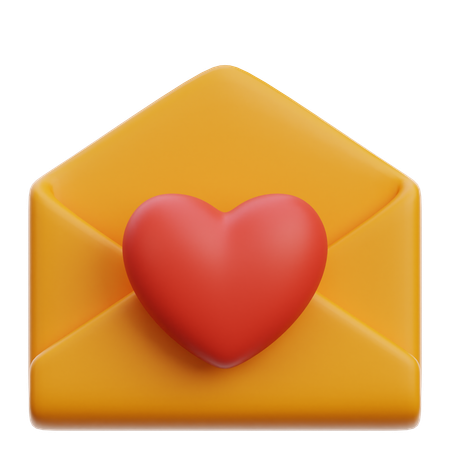 Correo electrónico de amor  3D Icon