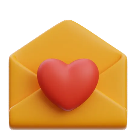 Correo electrónico de amor  3D Icon