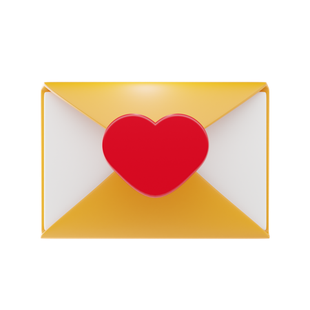 Correo electrónico de amor  3D Icon