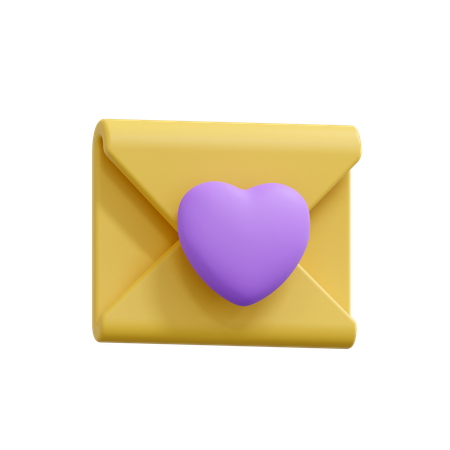 Correo electrónico de amor  3D Icon