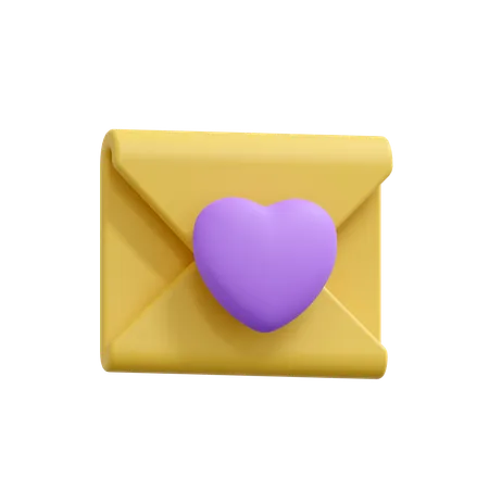 Correo electrónico de amor  3D Icon