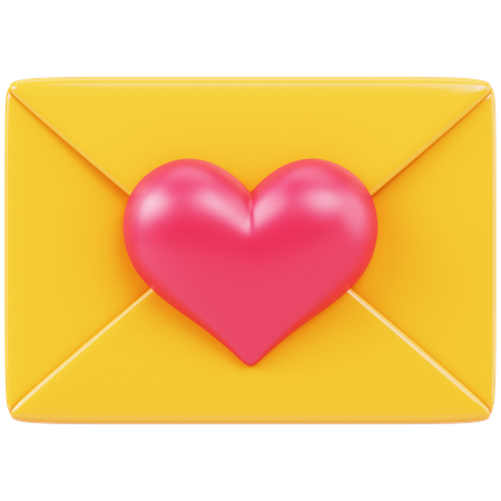 Correo electrónico de amor  3D Icon