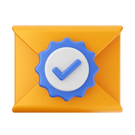 Correo electrónico de verificación  3D Icon