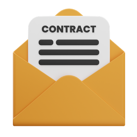 Correo electrónico del contrato  3D Icon