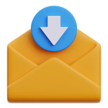 Descarga de correo electrónico  3D Icon