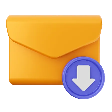 Descarga de correo electrónico  3D Icon