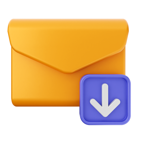 Descarga de correo electrónico  3D Icon