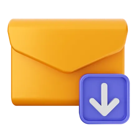 Descarga de correo electrónico  3D Icon