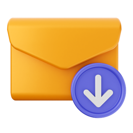 Descarga de correo electrónico  3D Icon