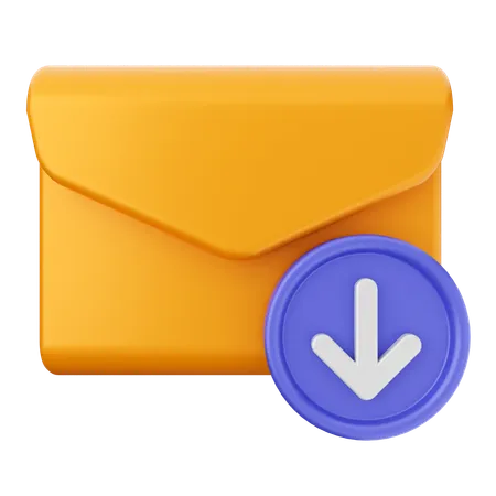 Descarga de correo electrónico  3D Icon