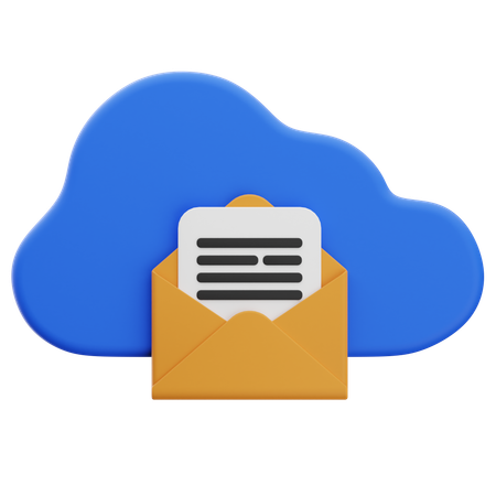 Correo electrónico en la nube  3D Icon