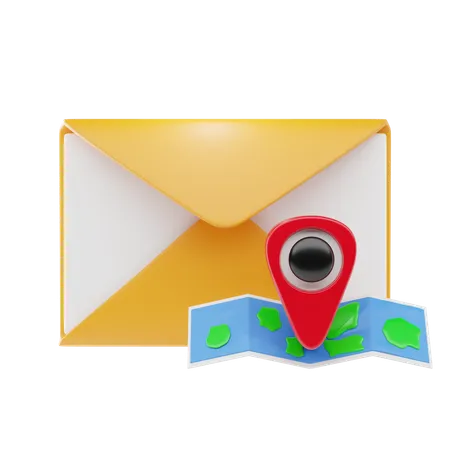 Ubicación de correo electrónico  3D Icon