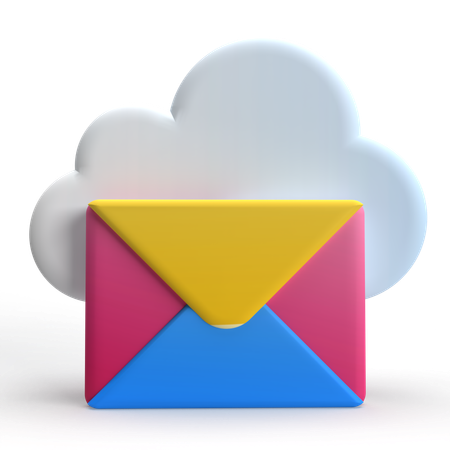 Correo en la nube  3D Icon