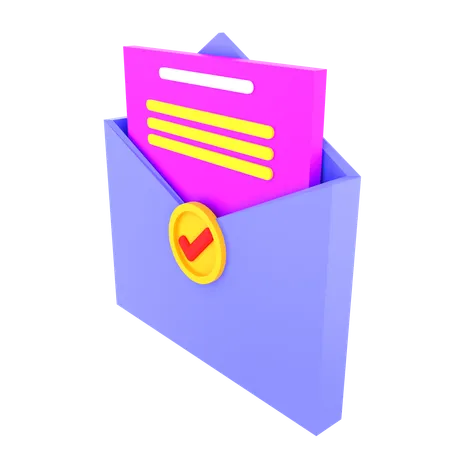 Correo entregado  3D Icon