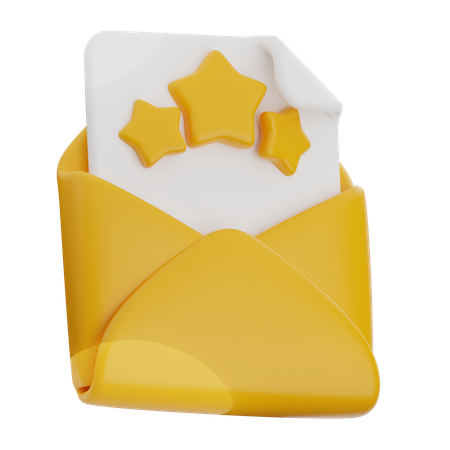 Estrella de correo  3D Icon