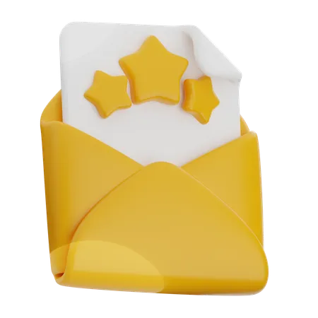 Estrella de correo  3D Icon