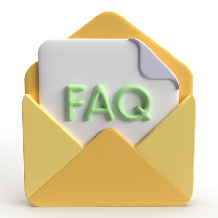 Correo de preguntas frecuentes  3D Icon