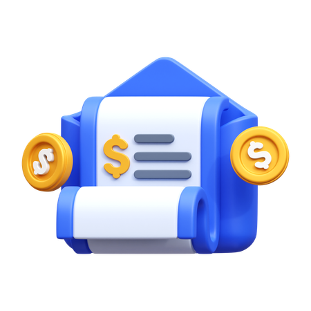 Correo de finanzas  3D Icon