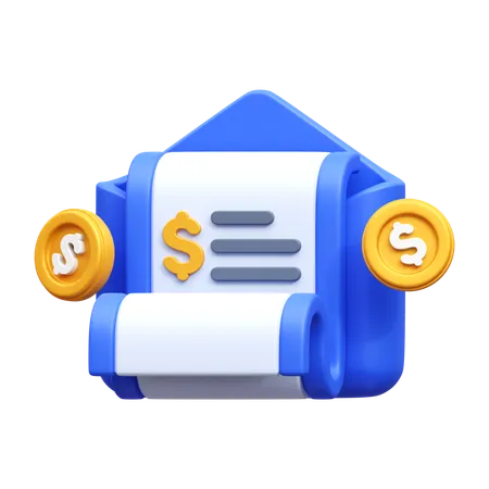 Correo de finanzas  3D Icon