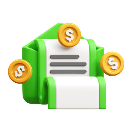 Correo de finanzas  3D Icon