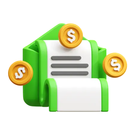 Correo de finanzas  3D Icon