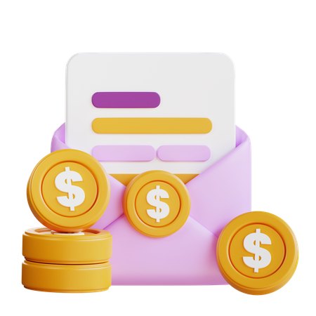 Correo de finanzas  3D Icon