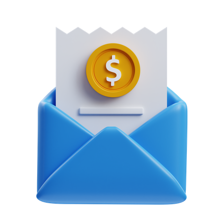 Correo de finanzas  3D Icon