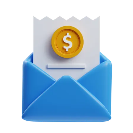 Correo de finanzas  3D Icon