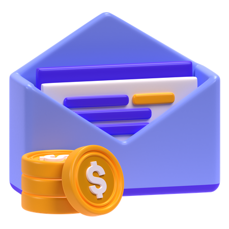 Correo financiero  3D Icon