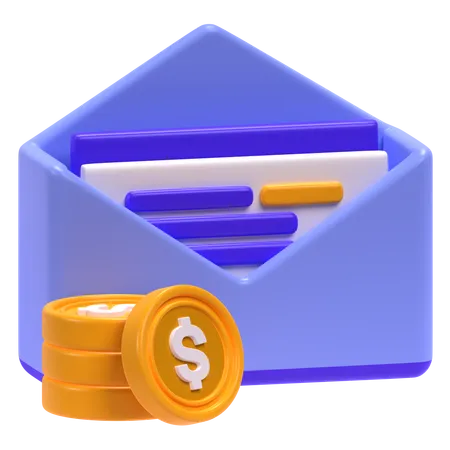 Correo financiero  3D Icon