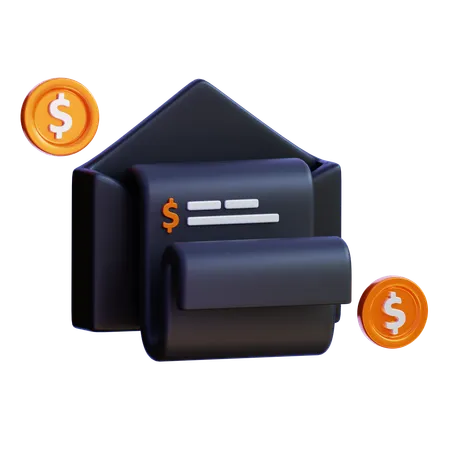 Correo financiero  3D Icon