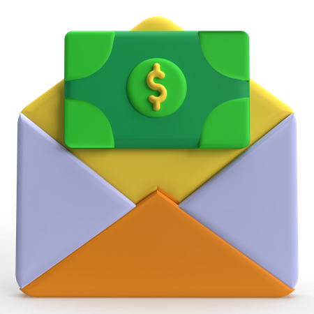 Correo financiero  3D Icon