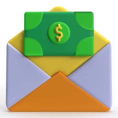 Correo financiero  3D Icon