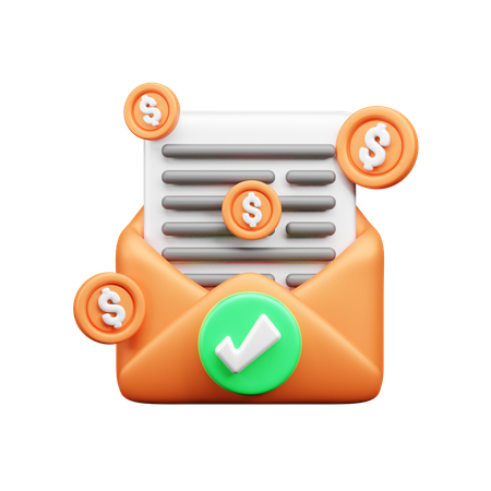 Correo financiero  3D Icon