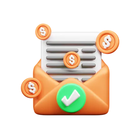 Correo financiero  3D Icon