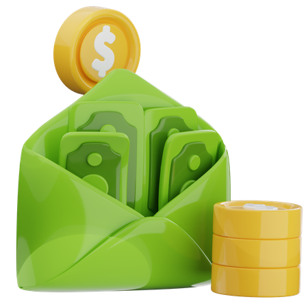 Correo financiero  3D Icon