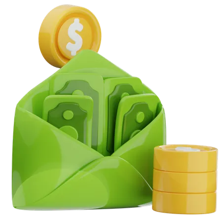 Correo financiero  3D Icon