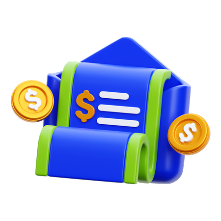 Correo de finanzas  3D Icon