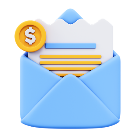 Correo de finanzas  3D Icon