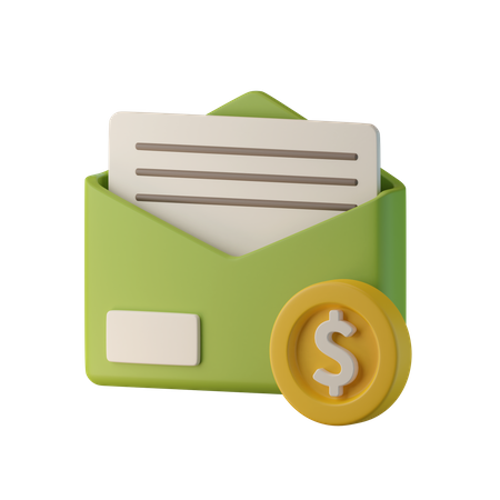 Correo de finanzas  3D Icon