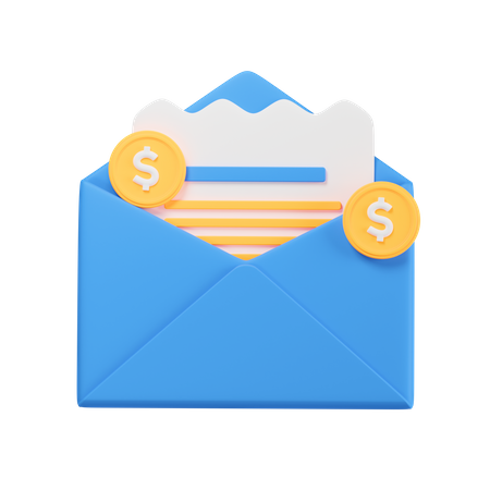 Correo de finanzas  3D Icon