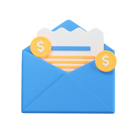 Correo de finanzas  3D Icon