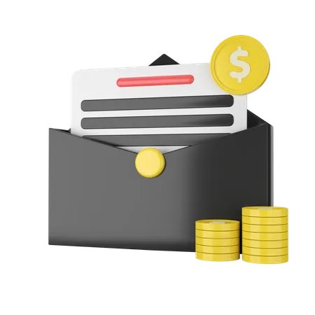 Correo financiero  3D Icon