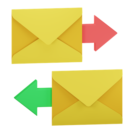 Intercambiar correo  3D Icon