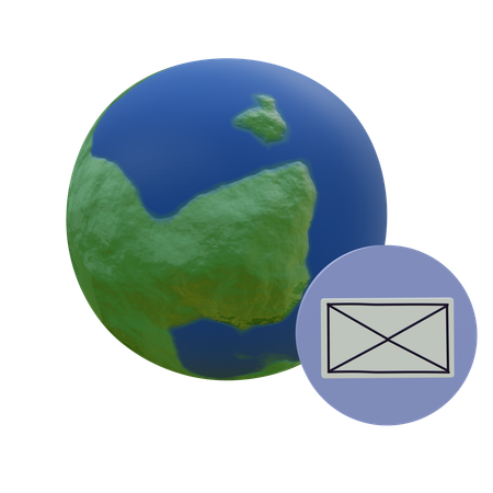 Correo internacional  3D Icon