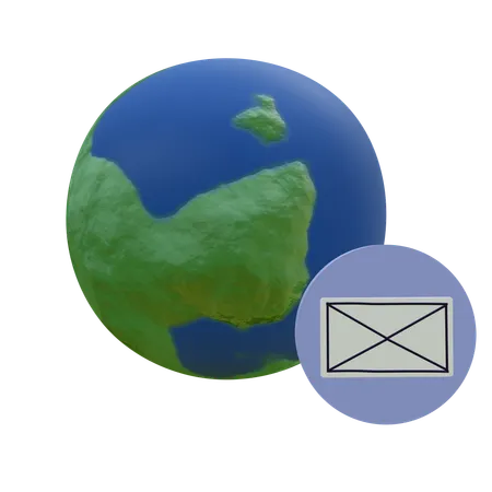 Correo internacional  3D Icon