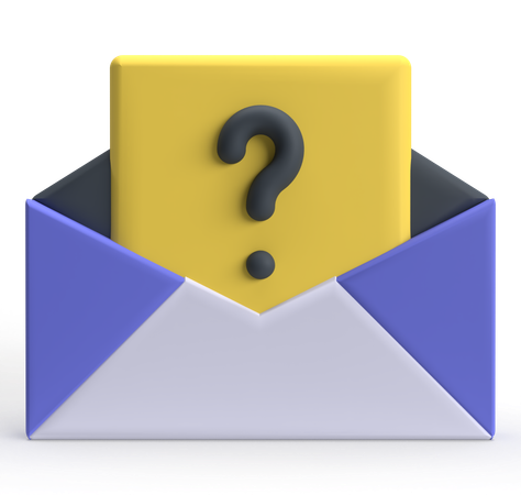 Signo de interrogación de correo  3D Icon