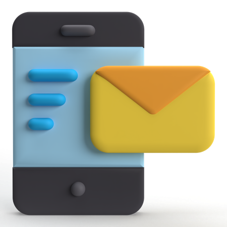 Correo movil  3D Icon